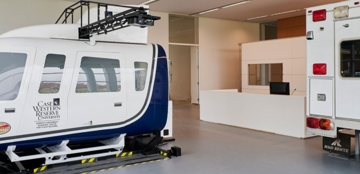 Helicopter transport simulator and faculty control station